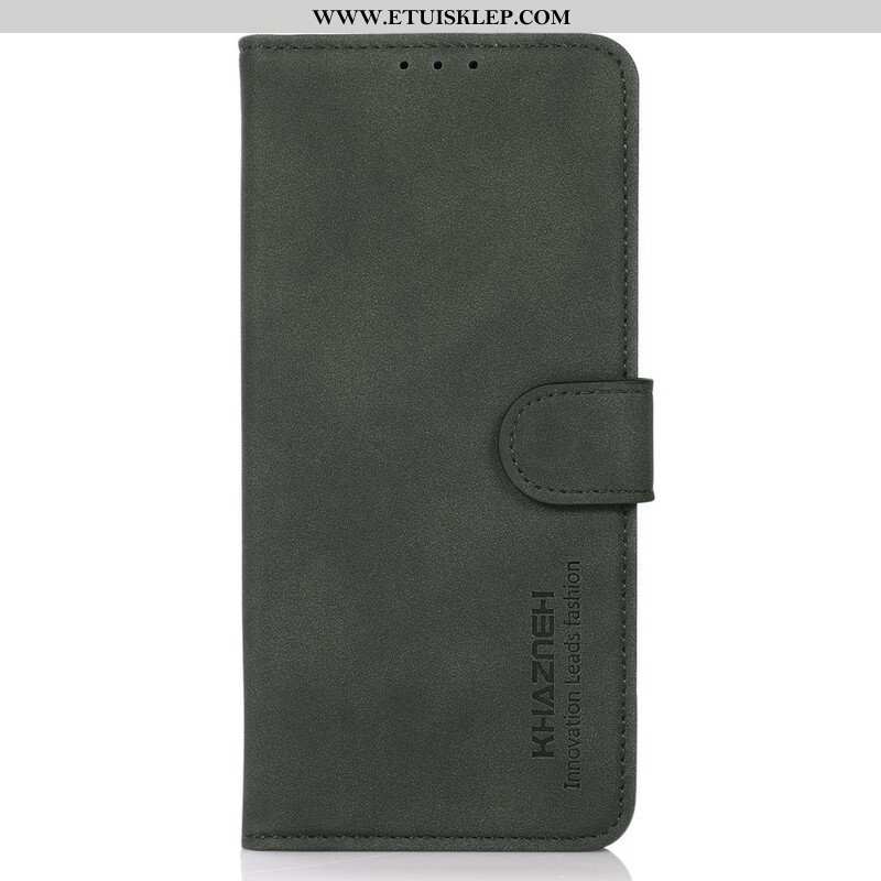 Etui Folio do iPhone 13 Pro Modny Efekt Skóry Khazneh